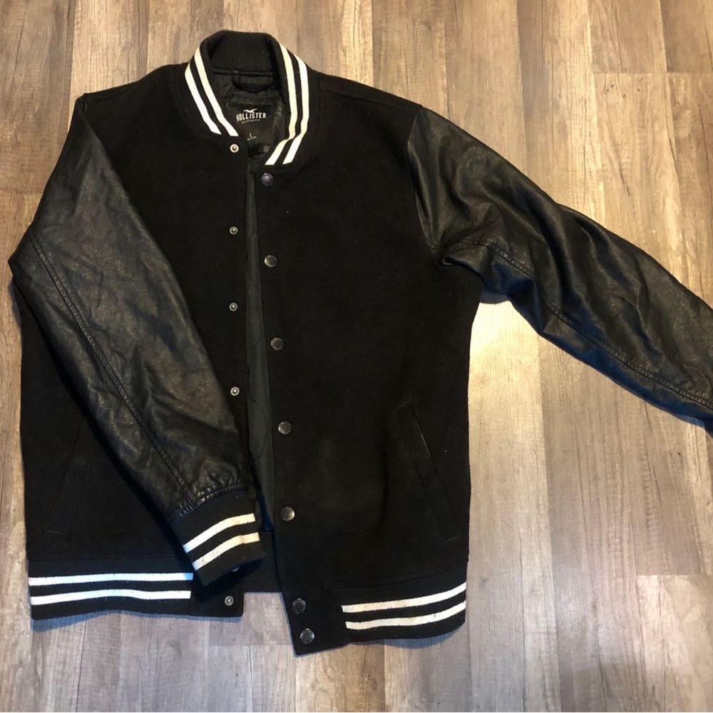Mens hollister black jacket